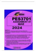PES3701 ASSIGNMENT 1-QUIZ 2024 30MCQ WELL ANSWERED