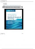 Test Bank for Brunner & Suddarth's Textbook of Medical-Surgical Nursing, 15th Edition (Hinkle, 2022), All Chapters (Answers With Rationales)