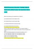  PRAXIS Elementary Education: Multiple Subjects Mathmatics (5003) Practice Test Questions (forms 1 & 2)
