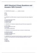 ABYC Electrical 2 Exam Questions and Answers 100% Correct!!. 