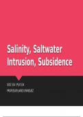 water resources salinity and saltwater presentation class notes
