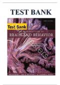 Test Bank for An Introduction to Brain and Behavior 6th Edition by Bryan Kolb , Ian Q. Whishaw , G. Campbell Teskey, ISBN 9781319107376 Chapter 1-16.