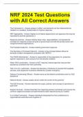 NRF 2024 Test Questions with All Correct Answers 