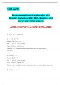 Contemporary Business Mathematics with Canadian Applications 2024-2025. Questions with correct and verified answers.