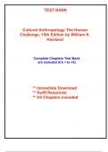 Test Bank for Cultural Anthropology The Human Challenge, 15th Edition Haviland (All Chapters included)
