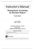 Solution Manual for Management Accounting for Decision Makers;9781292349459 , 10th Edition by Peter Atrill, Eddie McLaney