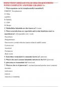 INFECTIOUS DISEASE EXAM 2024 230 QUESTIONS WITH COMPLETE ANSWERS GRADED A+