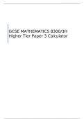 AQA  GCSE MATHEMATICS  Higher Tier Paper 3 Calculator  MARK SCHEME FOR JUNE 2023     8300/3H