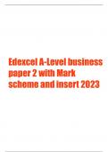 Edexcel A-Level Business Papers 1 & 2 WITH MARK SCHEMES 2023