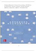 Solution Manual for Advanced Accounting 14th Edition by Joe Ben Hoyle, Thomas Schaefer, Timothy Doupnik | A+