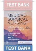 Test Bank Medical Surgical Nursing 10th Edition by Ignatavicius Workman (ALL CHAPTERS AVAILABLE!) ISBN:9780323612418