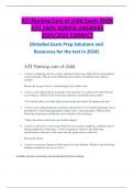 BEST ANSWERS ATI Nursing Care of child Exam (NGN  ATI) 100% VERIFID ANSWERS  2024/2025 CORRECT