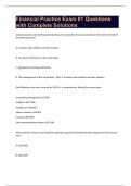 Financial Practice Exam #1 Questions with Complete Solutions