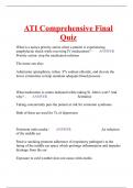 ATI Comprehensive Final Quiz