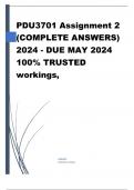 PDU3701 Assignment 2 (COMPLETE ANSWERS) 2024 - DUE MAY 2024 100% TRUSTED workings, explanations and solutions.