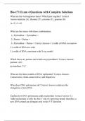 Bio-171 Exam 4 Questions with Complete Solutions