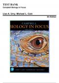 Test Bank: Campbell Biology in Focus, 3rd Edition by Urry - Chapters 1-43, 9780135191781 | Rationals Included