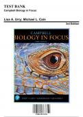 Test Bank for Campbell Biology in Focus, 3rd Edition by Urry, 9780135191781, Covering Chapters 1-43 | Includes Rationales