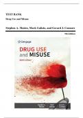 Test Bank - Drug Use and Misuse, 9th Edition (Maisto, 2022), Chapter 1-16 | All Chapters