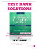 Test Bank Solutions-Touhy & Jett Toward Healthy Aging 11th Edition-Newest Version(2023)/Complete Guide