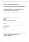 BIOD 171 Exam 6 study set Questions With Complete Answers!!
