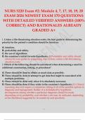 NURS 5220 Exam #2 Module 4, 7, 17, 18, 19, 20 EXAM 2024 NEWEST EXAM 170 QUESTIONS WITH ANSWERS 