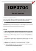 IOP3704 Assignment 3 [Detailed Answers] Semester 1 - Due: 25 April 2024
