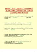 Mobile Crane Questions Test 3 (2023/ 2024 Update) Questions and Verified Answers| 100% Correct