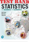 Statistics for Business and Economics 14th Edition James McClave; George Benson; Terry Sincich TEST BANK