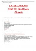 MKT 571 FINAL EXAM||LATEST 2024/2025 
