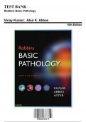 Test Bank for Robbins Basic Pathology, 10th Edition by Abbas, 9780323353175, Covering Chapters 1-24 | Includes Rationales