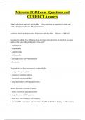 Microbio TOP Exam Questions and  CORRECT Answers