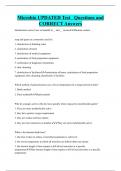 Microbio UPDATED Test Questions and  CORRECT Answers