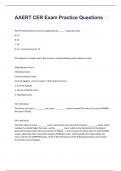 AAERT CER Exam Practice Questions with answers graded A+