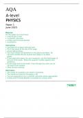 AQA  A-level PHYSICS Paper 1  June 2023
