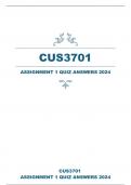 CUS3701 ASSIGNMENT 1 QUIZ ANSWERS 2024