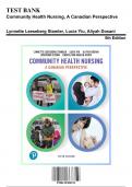 Test Bank for Community Health Nursing, A Canadian Perspective, 5th Edition by Stamler, 9780135309193, Covering Chapters 1-34 | Includes Rationales