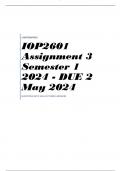 IOP2601 Assignment 3 Semester 1 2024 - DUE 2 May 2024