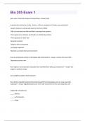 Bio 205 Exam 1  Exam Questions With Complete Answers.