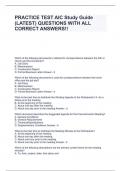 PRACTICE TEST AIC Study Guide (LATEST) QUESTIONS WITH ALL CORRECT ANSWERS!!