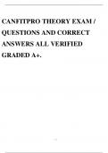 CANFITPRO THEORY EXAM / QUESTIONS AND CORRECT ANSWERS ALL VERIFIED GRADED A+.