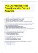 NCCCO Practice Test Questions with Correct Answers