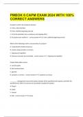 PMBOK 6 CAPM EXAM 2024 WITH 100% CORRECT ANSWERS