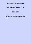 All college notes Revenue Management NHL Stenden 2023/2024 with visuals