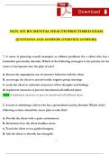2023 NGN ATI RN MENTAL HEALTH PROCTORED EXAM QUESTIONS AND ANSWERS (VERIFIED REVISED FULL EXAM)