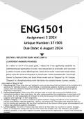 ENG1501 Assignment 3 (ANSWERS) 2024 - DISTINCTION GUARANTEED