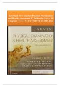 Test Bank for Canadian Physical Examination and Health Assessment 3rd Edition by Jarvis All Chapters (1-31) | A+ 