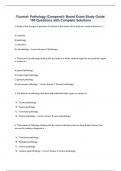 Funeral- Pathology (Compend)- Board Exam Study Guide 100 Questions with Complete Solutions