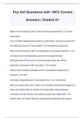 Psy 443 Questions with 100% Correct Answers | Graded A+