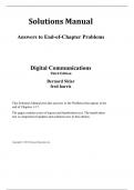 Solution Manual for Digital Communications Fundamentals and Applications, 3rd Edition by Bernard Sklar, Fredric J. Harris